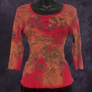 Whimsigoth 90s Henley